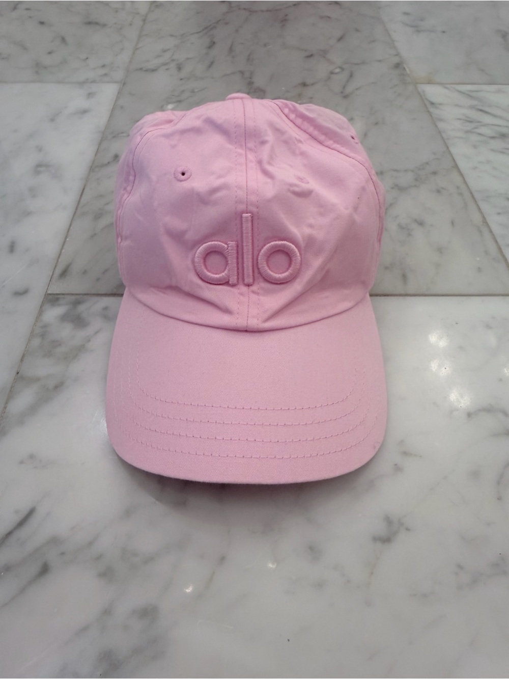 Alo off duty Pink Embroidered Baseball Cap